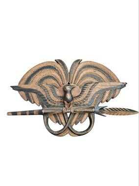 Authentic Hand Carved Wooden Bird Of Paradise Sculpture From Papua New Guinea‎